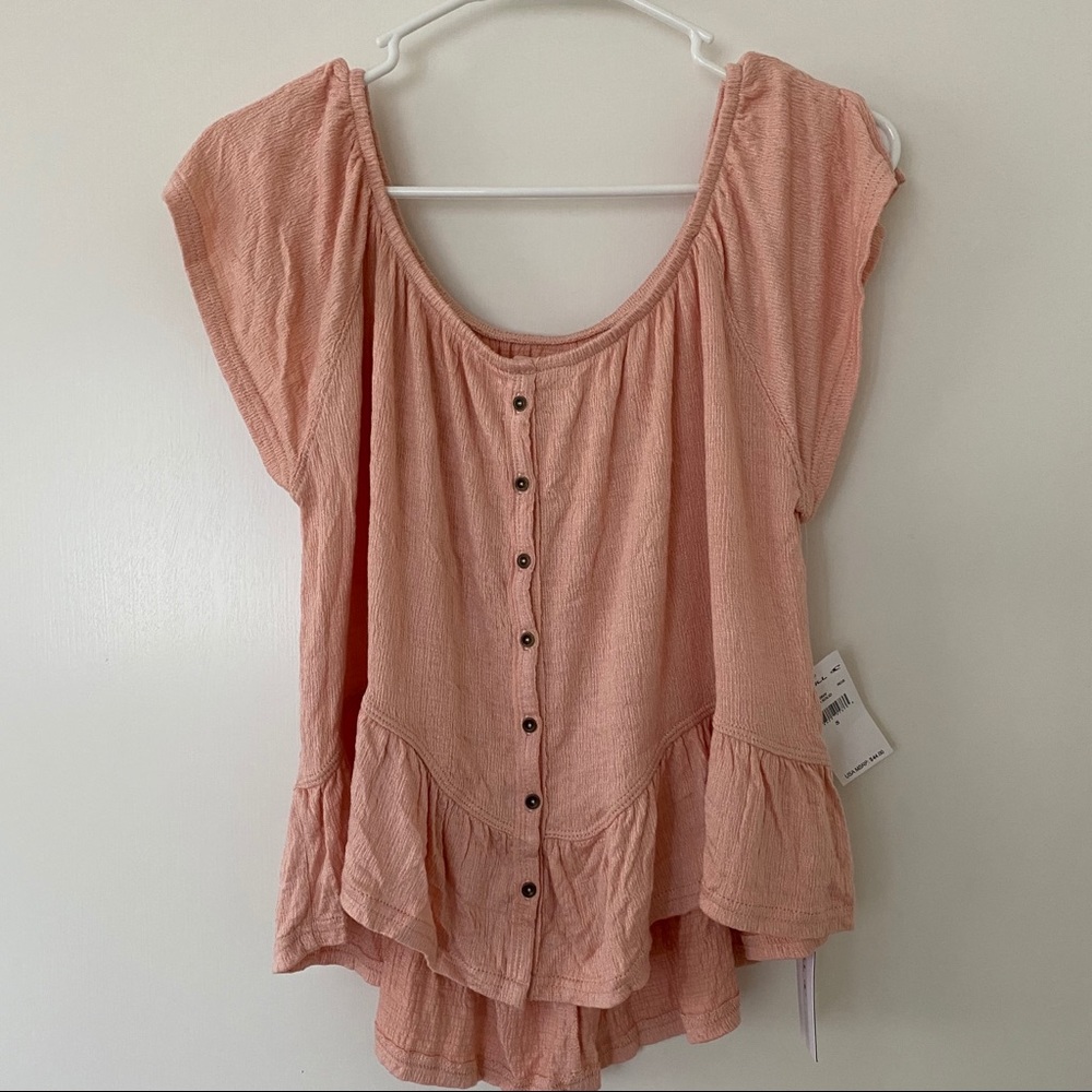 Nwt O’neill Farrah Solid Off The Shoulder Top - image 1